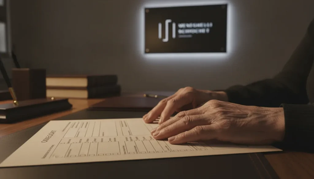 Mãos envelhecidas seguram documento, simbolizando doenças que dão direito a aposentadoria e assistência jurídica.