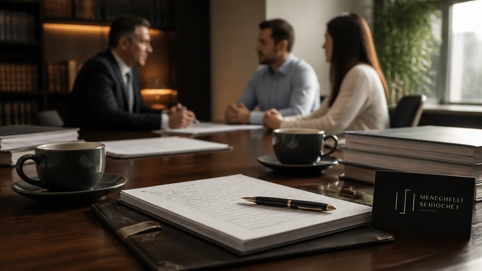 Documentos e mediação jurídica conduzida por advogado de família especializado.