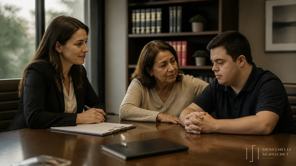 Atendimento jurídico para orientar se o filho com deficiência tem direito a pensão por morte previdenciária.