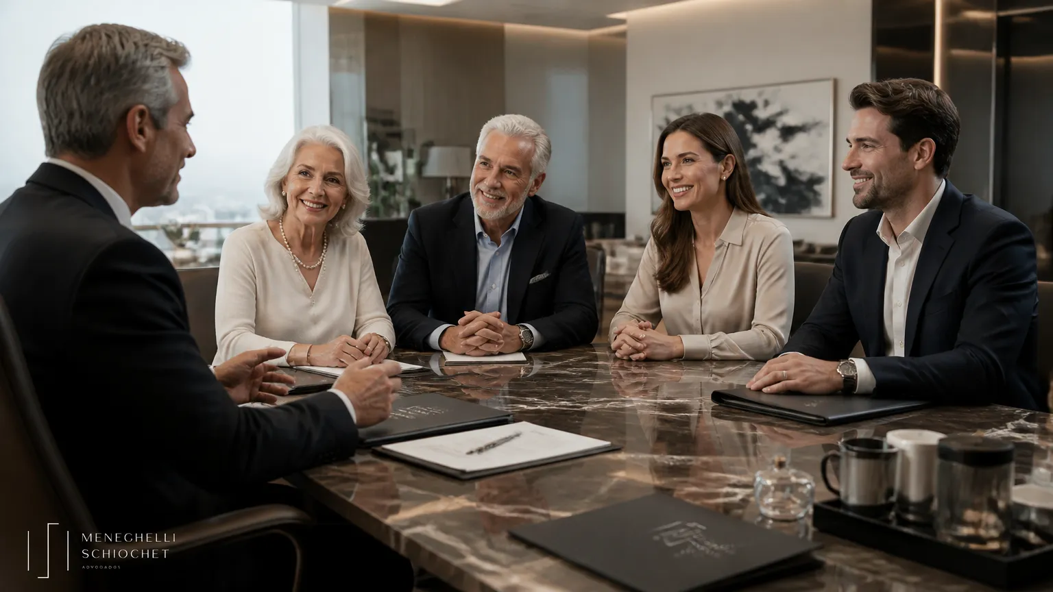 Planejamento sucessório e patrimonial com suporte de advogado da família.