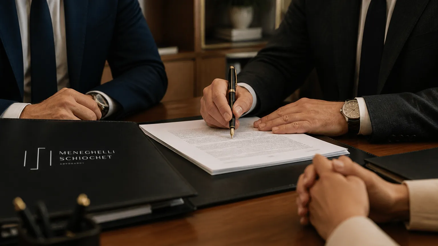 Revisão de contrato corporativo com direito empresarial advogado para proteção patrimonial e segurança.